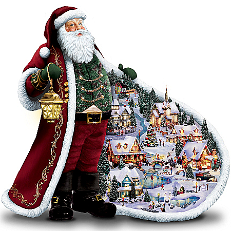 Thomas Kinkade Santa's Holiday Village Figurine: Unique Christmas Decoration