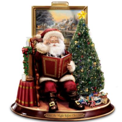 Thomas Kinkade Storytelling Santa Tabletop Figurine: 'Twas The Night Before Christmas