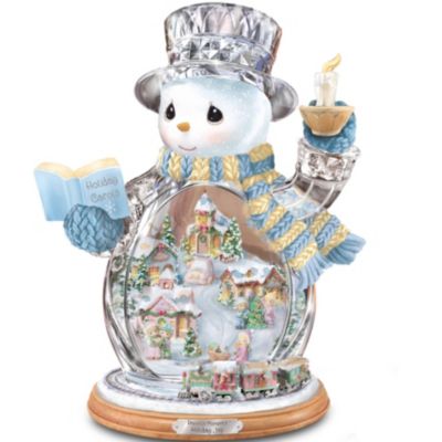 Precious Moments Holiday Joy Crystal Snowman Figurine: Unique Christmas Decoration