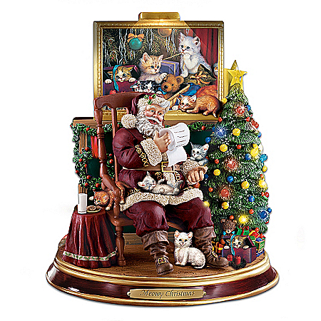 Meowy Christmas Figurine: Cat Lovers Christmas Decor