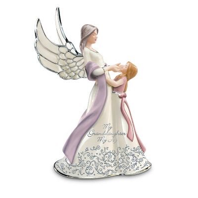My Granddaughter, My Joy Musical Angel Figurine