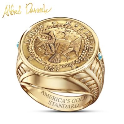 doubloon coin ring mens