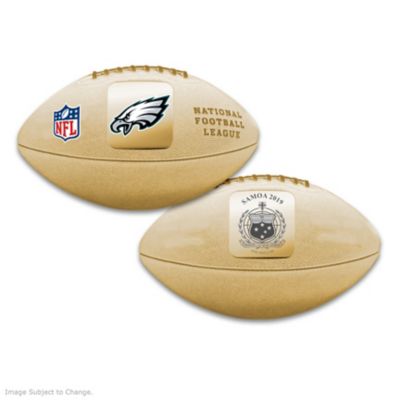 First-Ever Philadelphia Eagles 24K Gold-Plated 3D Football-Shaped Legal