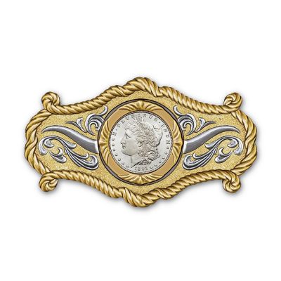 Belt Buckle: The Wild West Morgan Silver Dollar Belt Buckle