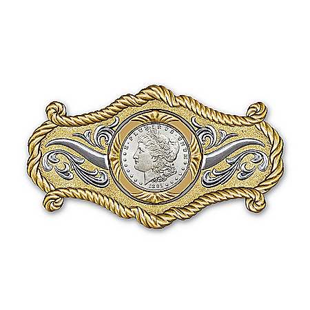 Belt Buckle: The Wild West Morgan Silver Dollar Belt Buckle