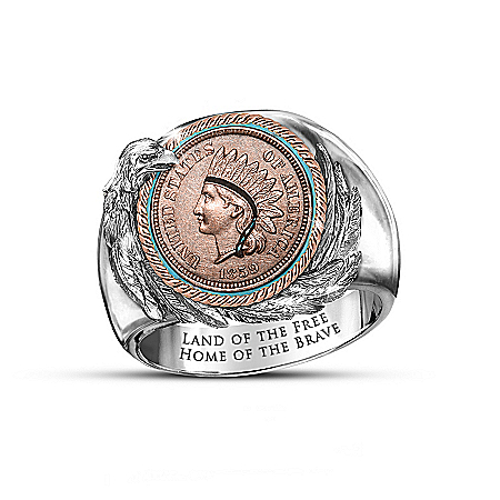 The Eternal Spirit Of America Indian Head Penny Ring