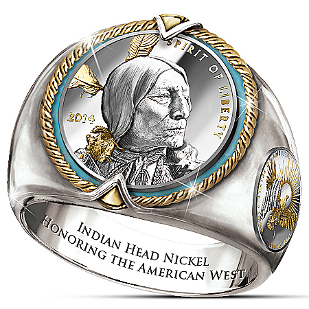All-New Spirit Of The West Indian Head Coin Mens Ring