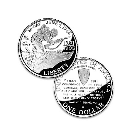 The 1993 World War II Silver Dollar Coin Remembers D-Day At Normandy