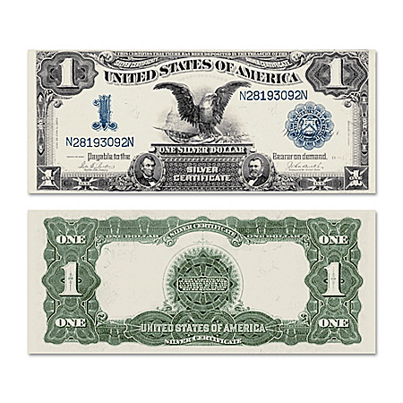 The Silver Certificate Giant Horse Blanket $1 Black Eagle Note Currency