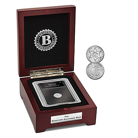 The Only Silver Three Cent Piece Coin With Display Box