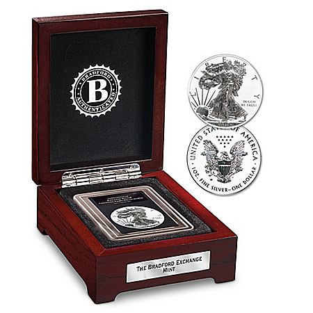 The Reverse Proof 99.5% Silver Bullion American Eagle Silver Dollar Coin