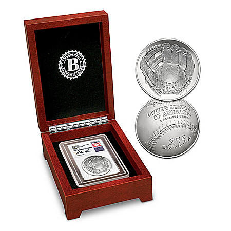 The First U.S. Mint Curved Baseball Coin Signed By Nolan Ryan