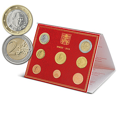 The Official 2015 Vatican Coin Set With Presentation Box