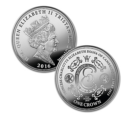 Princess Charlotte 1st Birthday 99.9% Silver Crown Coin