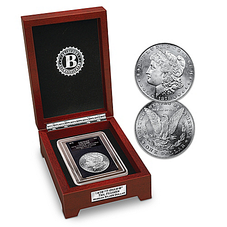 The 7-Over-8 Tail Feather Error Morgan Silver Dollar Coin With Display Box