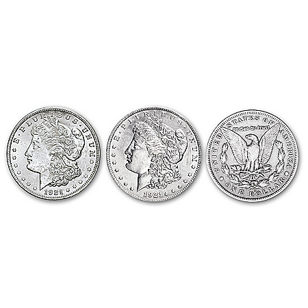 1921 Morgan Silver Dollar Reeded Edge Variety Coin Set