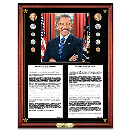 The President Barack Obama Inaugural & Farewell Addresses Wall Decor