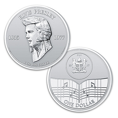 The Elvis Presley 40th Anniversary One Ounce Silver Legal Tender Dollar Coin