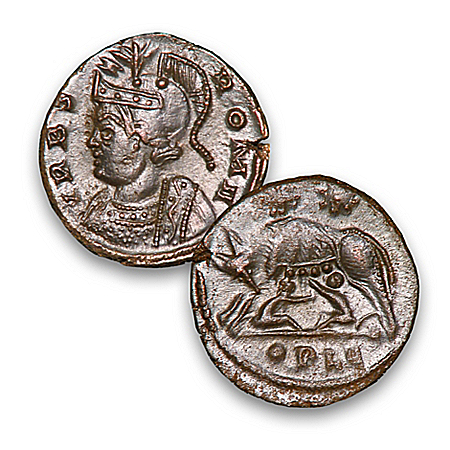 The Roman Wolf & Twins Ancient Bronze NGC Coin