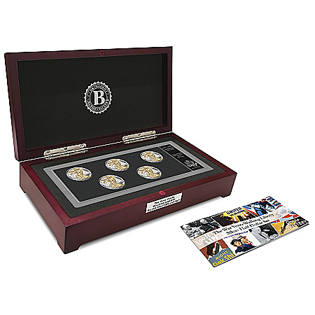 The War Years Walking Liberty Silver Half Dollar Coin Set With Display Box