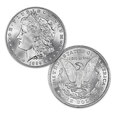 The Micro-O Error Morgan Silver Dollar Coin With Deluxe Wooden Display Box