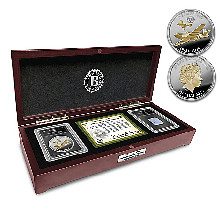 The P-51 Mustang Eyewitness To History Legal Tender Coin Set With Genuine WWII Artifact