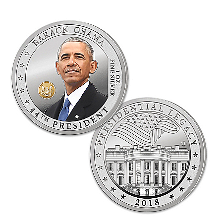 The President Barack Obama 99.9% Silver One Ounce Proof Coin With Deluxe Display Box