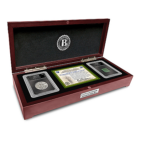The Genuine B-17 Artifact & Legal Tender Silver Coin Set With Deluxe Display Case