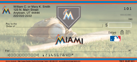 Miami MLB Marlins Checks