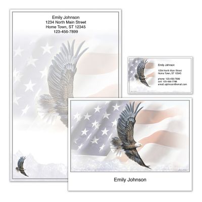 God Bless America Personalized Stationery