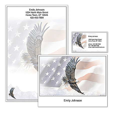 God Bless America Personalized Stationery