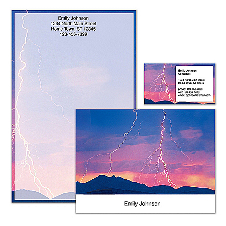 Lightning Strikes Personalized Stationery