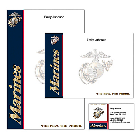 Personalized Stationery: U.S. Marines