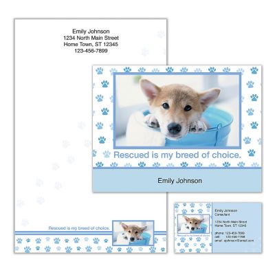 Rescued Is My Breed Of Choice Personalized Stationery