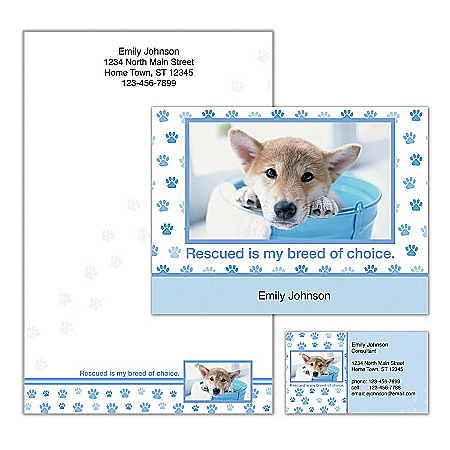 Rescued Is My Breed Of Choice Personalized Stationery
