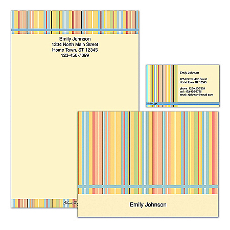 Stripes Personalized Stationery