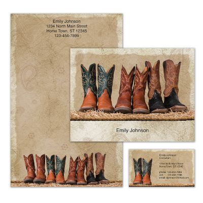 Cowboy Boots Personalized Stationery