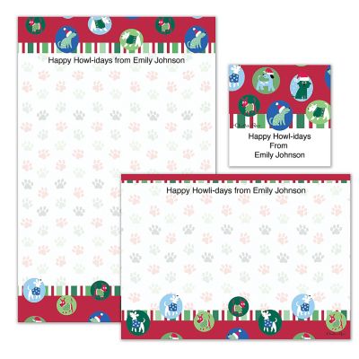 Challis & Roos Happy Howl-idays Personalized Stationery