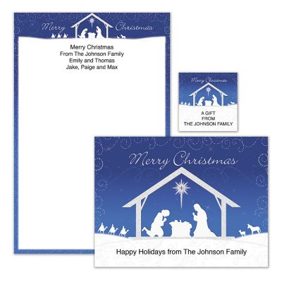 Silent Night Personalized Stationery