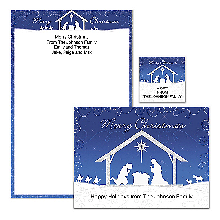 Silent Night Personalized Stationery
