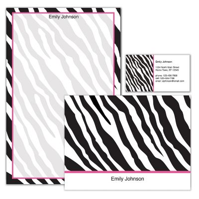 Personalized Stationery: Fashion Safari