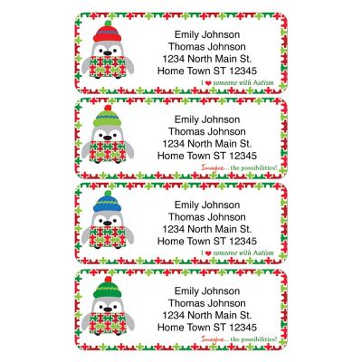 Autism: Imagine Holiday Address Labels