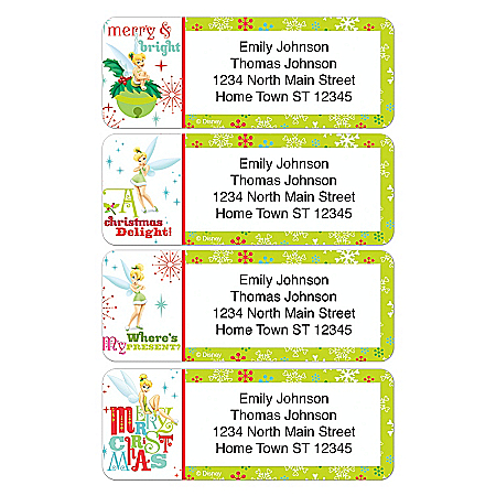 Tinker Bell Holiday Address Labels