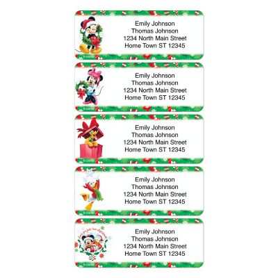 Disney Mickey And Friends Holiday Address Labels