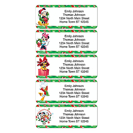 Disney Mickey And Friends Holiday Address Labels