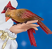 She holds two cardinal companions