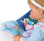 Includes cloth storybook with custom hand-painted artwork