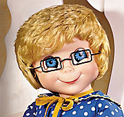 An authentic replica from her glasses to her polka dot dress