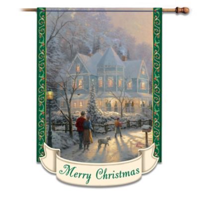 Thomas Kinkade Decorative Flag Collection: Outdoor Holiday Decorations