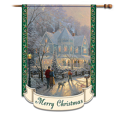 Thomas Kinkade Decorative Flag Collection: Outdoor Holiday Decorations